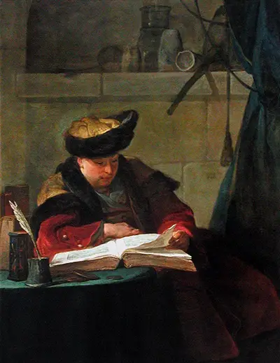 A Chemist in his Laboratory Jean-Baptiste-Simeon Chardin